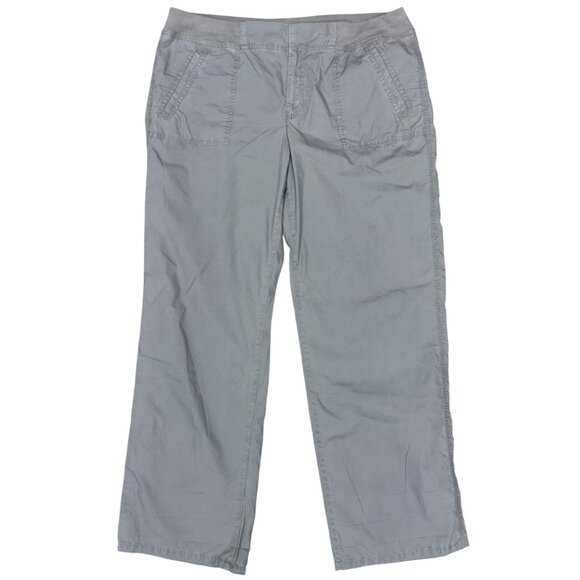 NWT Women's LOFT Cotton Utility Pant Gray | Size 14 - Picture 1 of 8